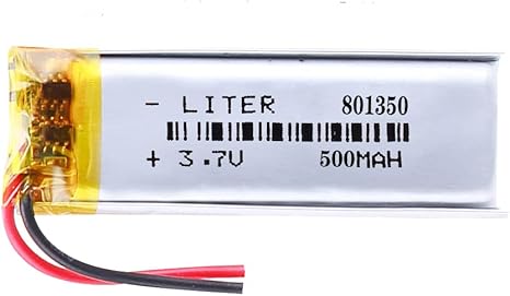 3.7V 801350 500mAh Lithium Polymer ion Battery